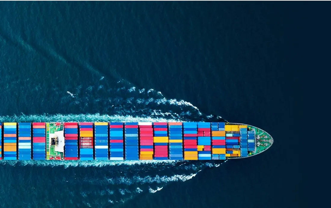 Container ship carrying Jimmy & Sons spice exports