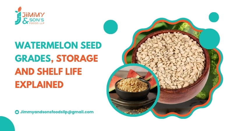 Bulk watermelon seeds in a scoop on a jute sack at an Indian warehouse